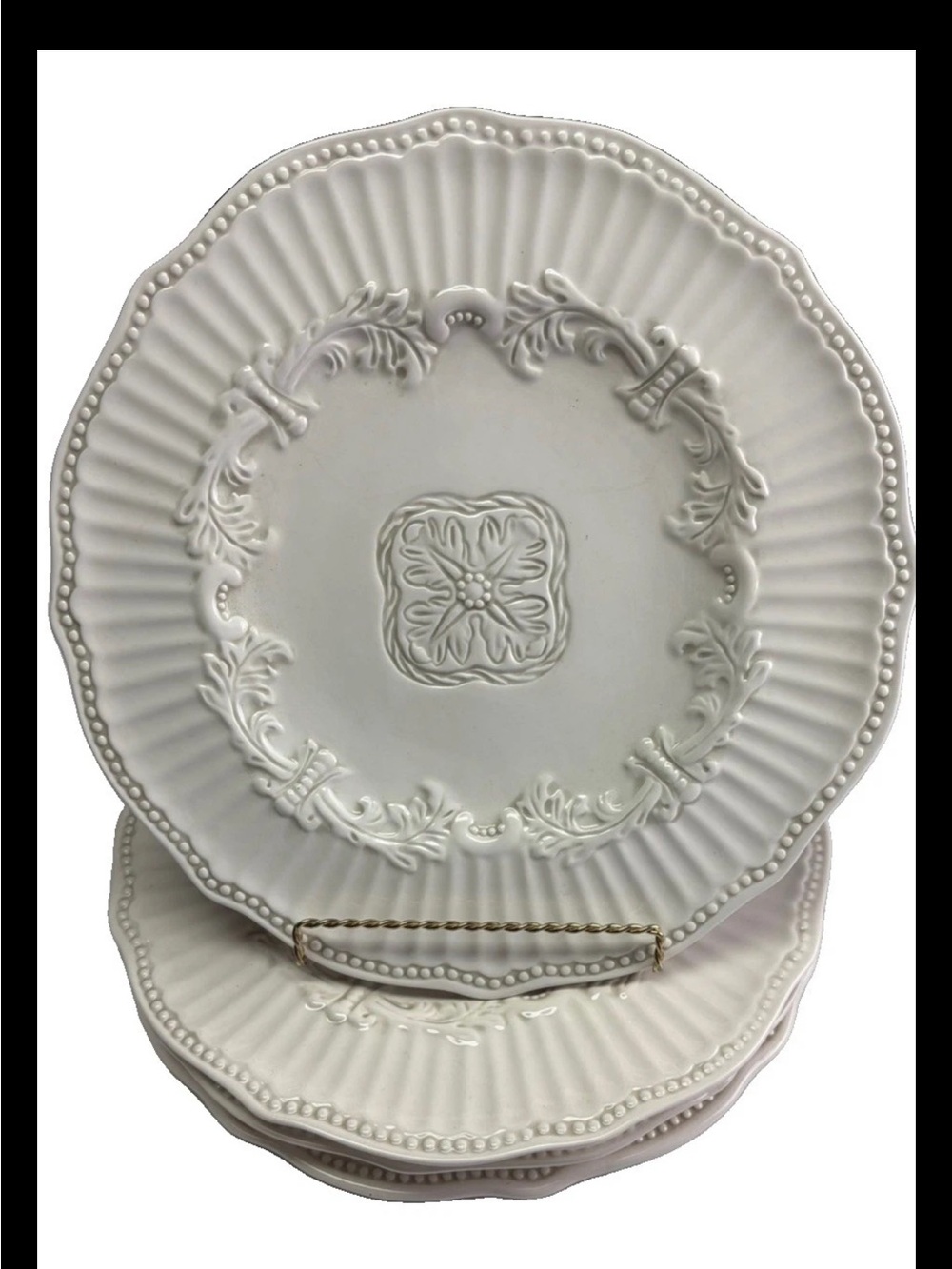 AMERICAN ATELIER BAROQUE 5286 Ironstone 13” Cake Plare/Platter- 5 available